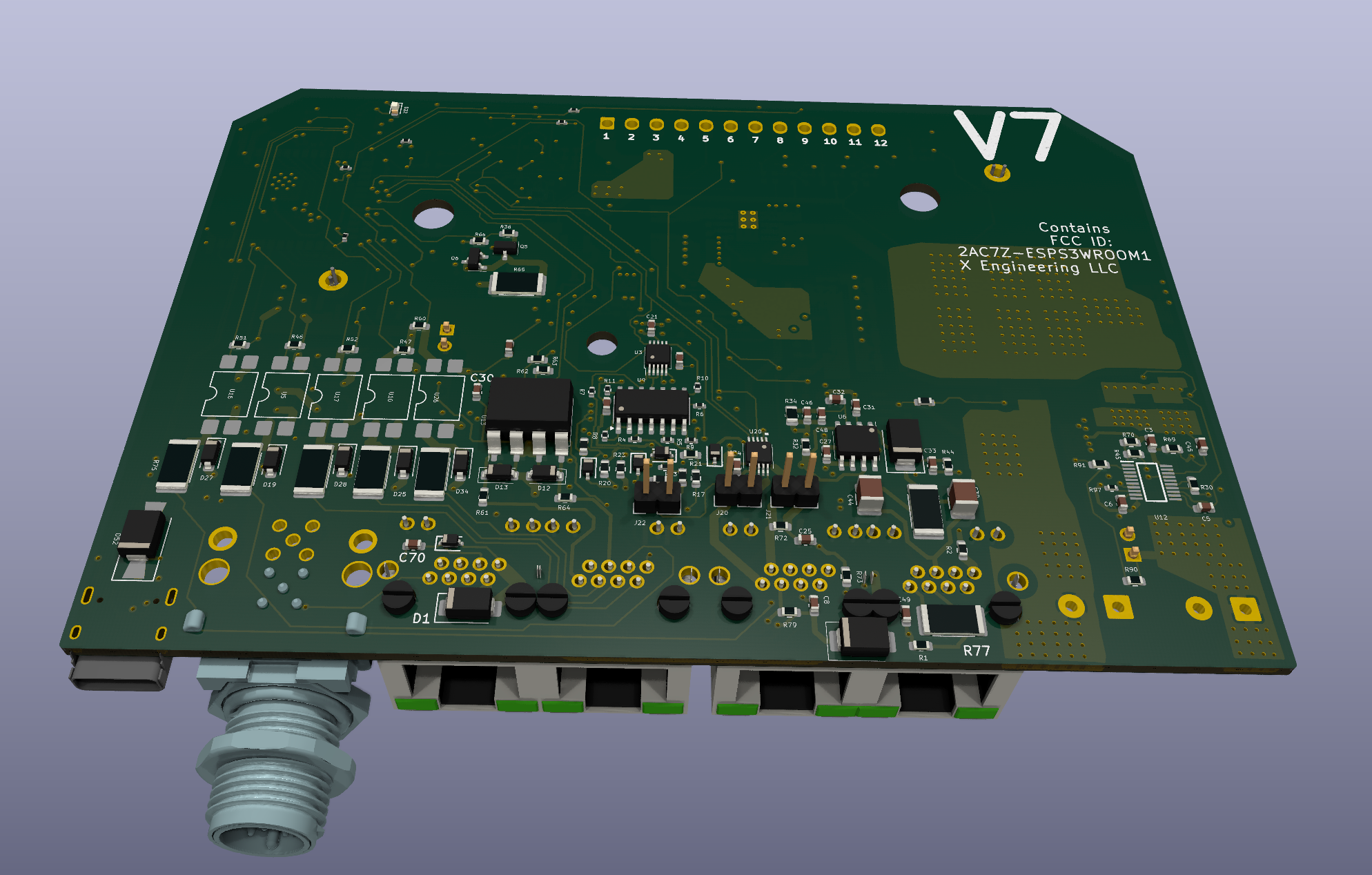 X Engineering alternator regulator — V7 prototype in cherry enclosure