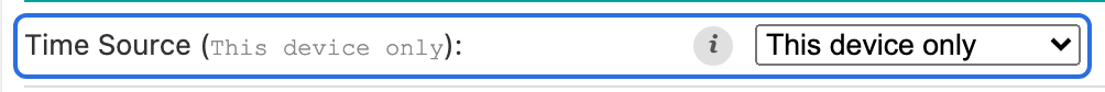 Setup, System: Time Source set to This device only